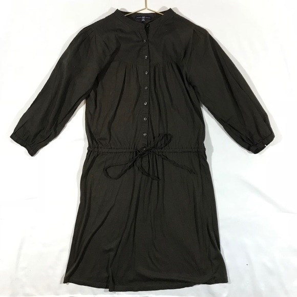 ❌SOLD❌ NWOT GAP Brown Tie-Waist Shirtdress - Picture 2 of 7